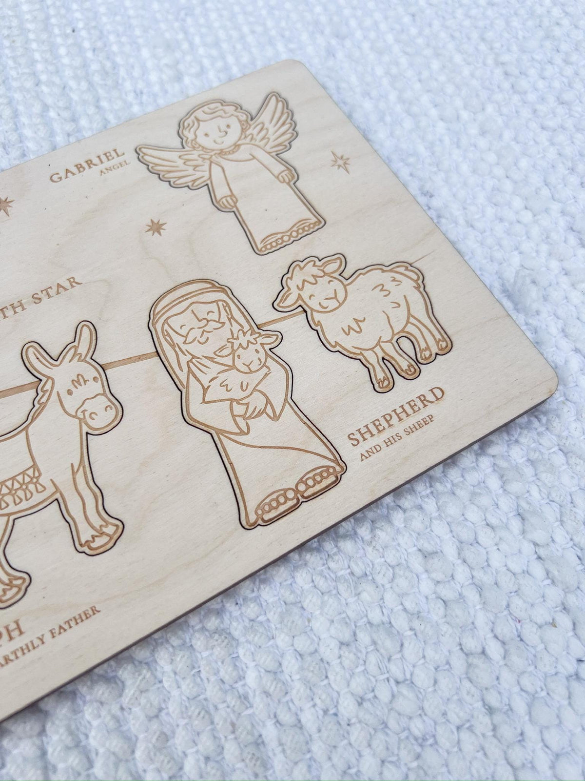 Nativity Puzzle for Kids, Wooden Christmas Story Montessori Toy - legacy product image 3