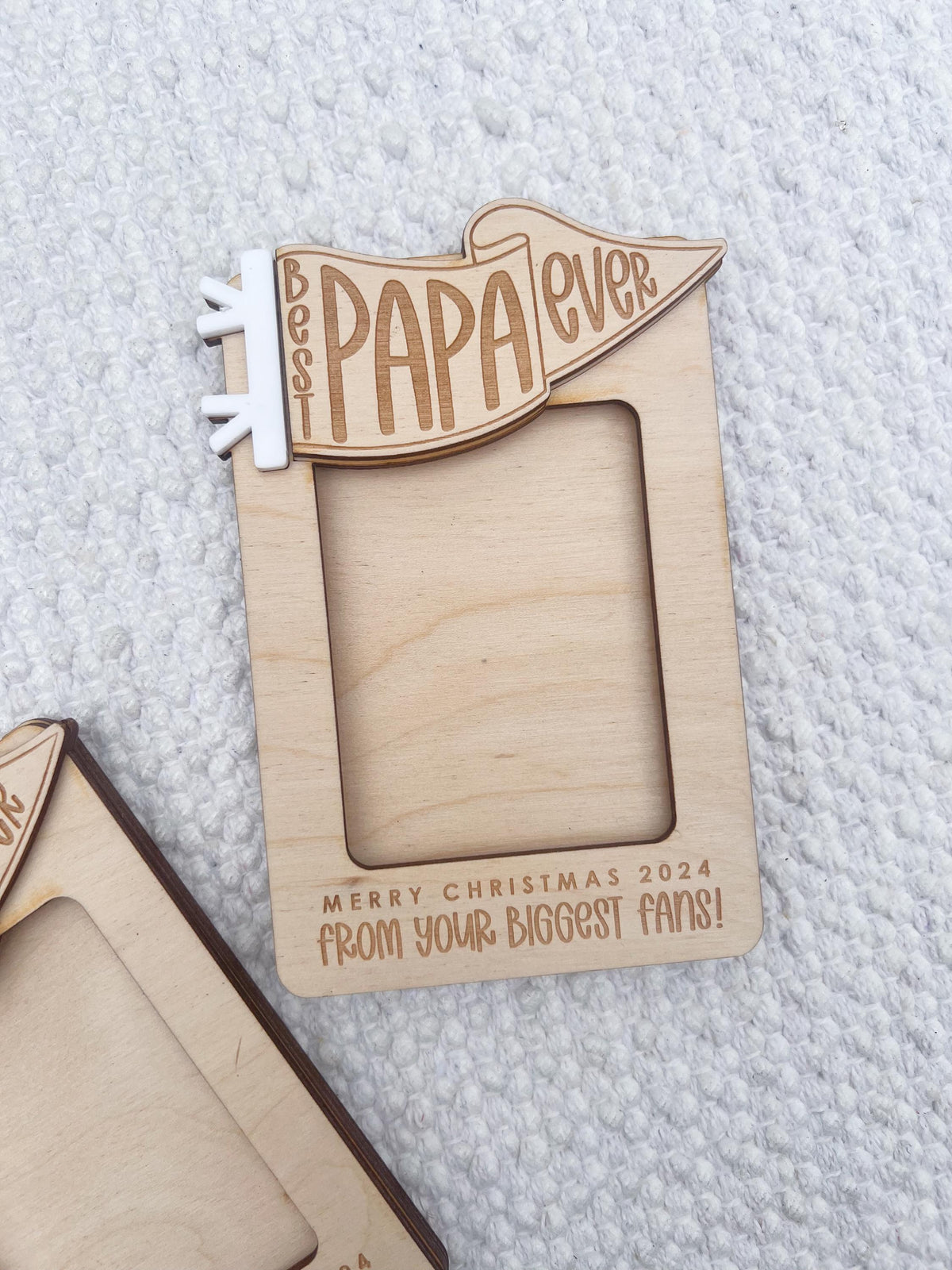 Personalized Christmas Photo Frame Magnet: Engraved Wooden Gift - legacy product image 2