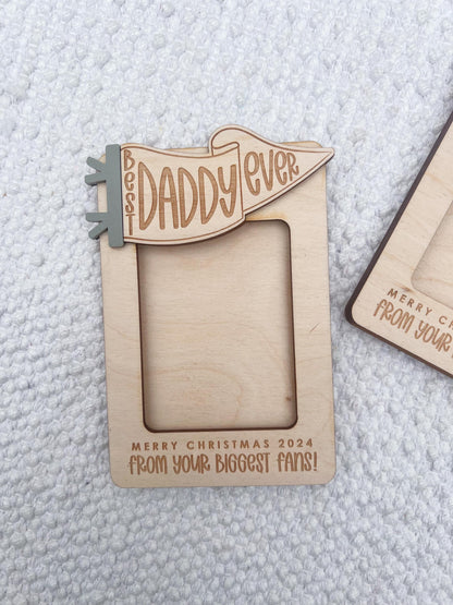 Personalized Christmas Photo Frame Magnet: Engraved Wooden Gift - legacy product image 3