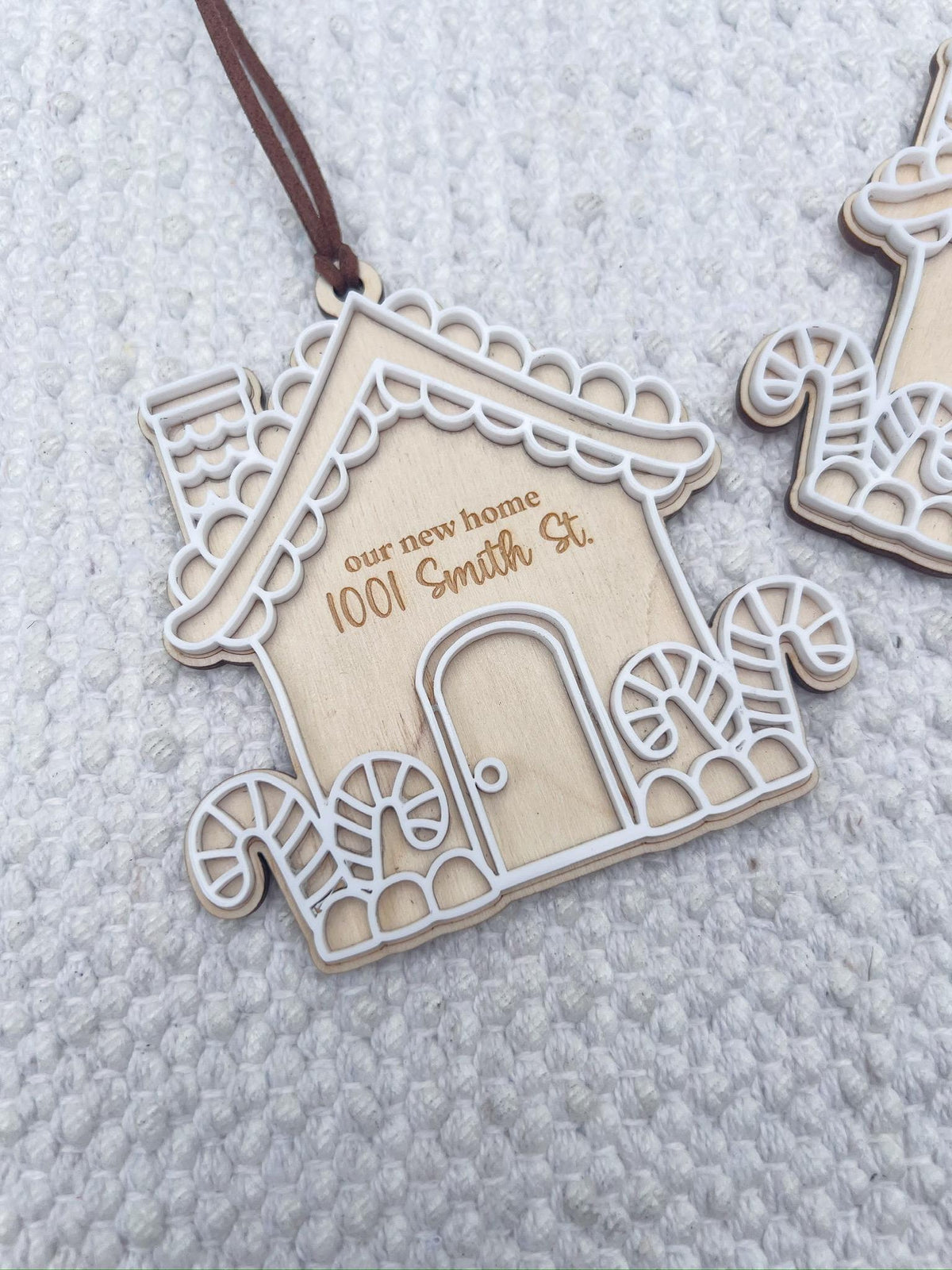 Personalized Gingerbread House Wooden Ornament, Laser Engraved Family Christmas Gift - legacy product image 7