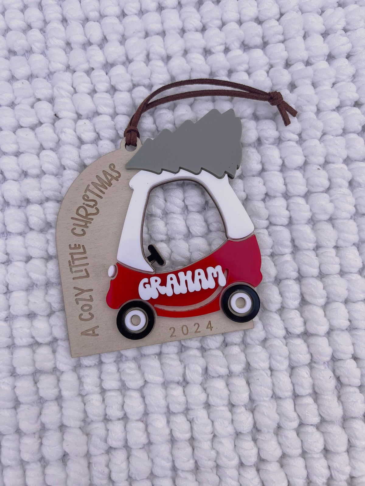 Personalized Cozy Coupe Ornament, Baby's First Christmas Ornament - legacy product image 5