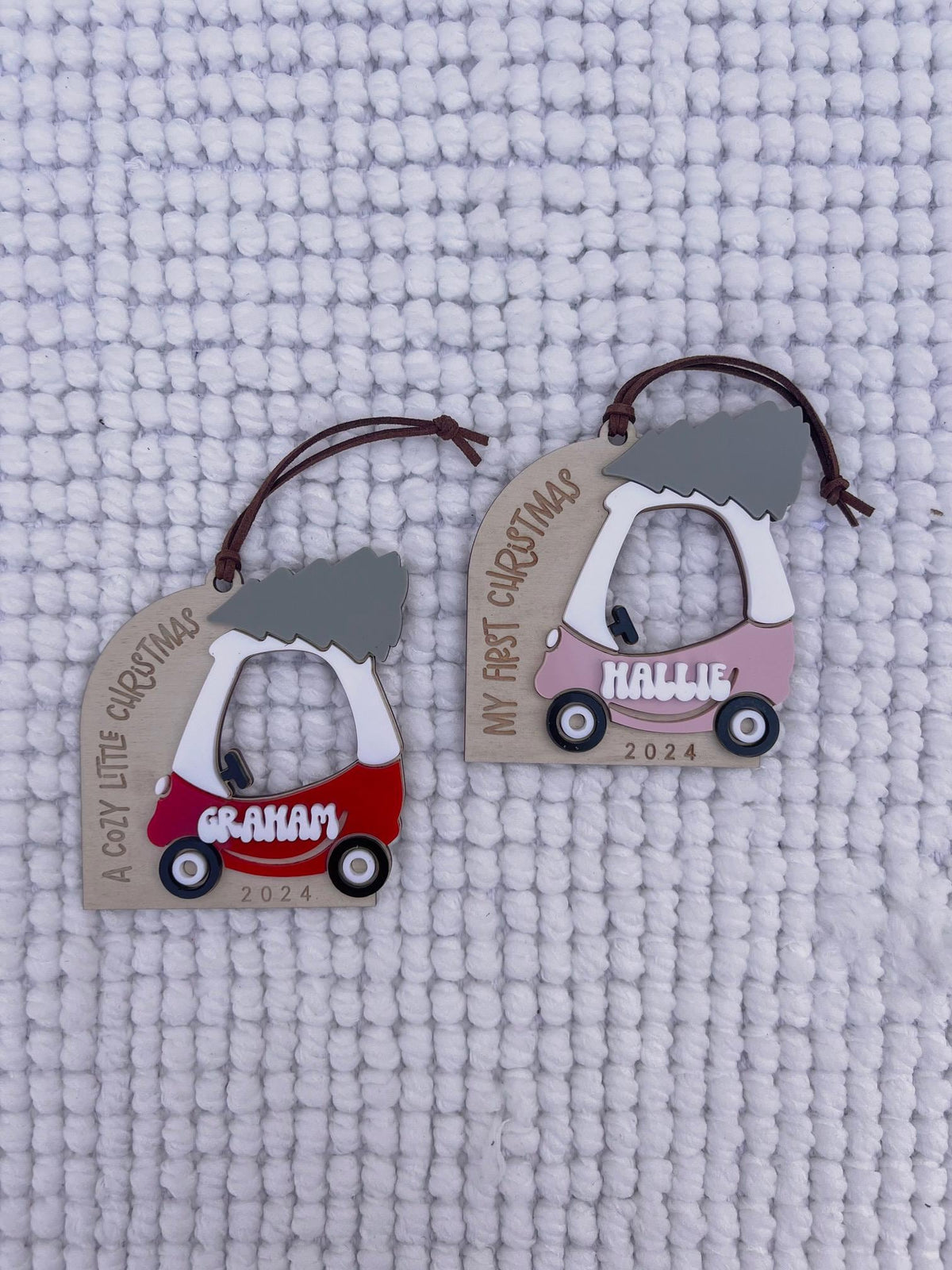Personalized Cozy Coupe Ornament, Baby's First Christmas Ornament - legacy product image