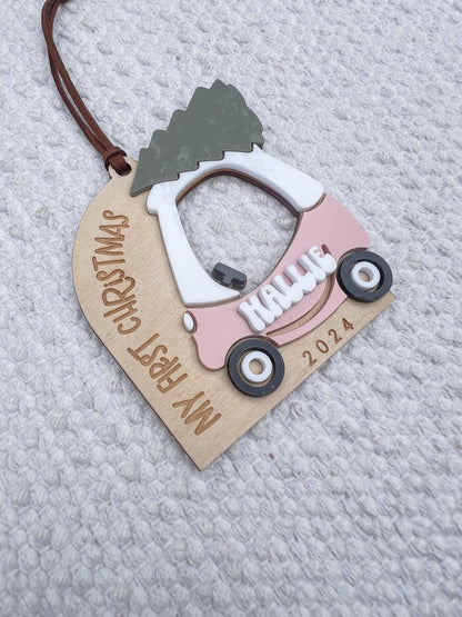 Personalized Cozy Coupe Ornament, Baby's First Christmas Ornament - legacy product image 6