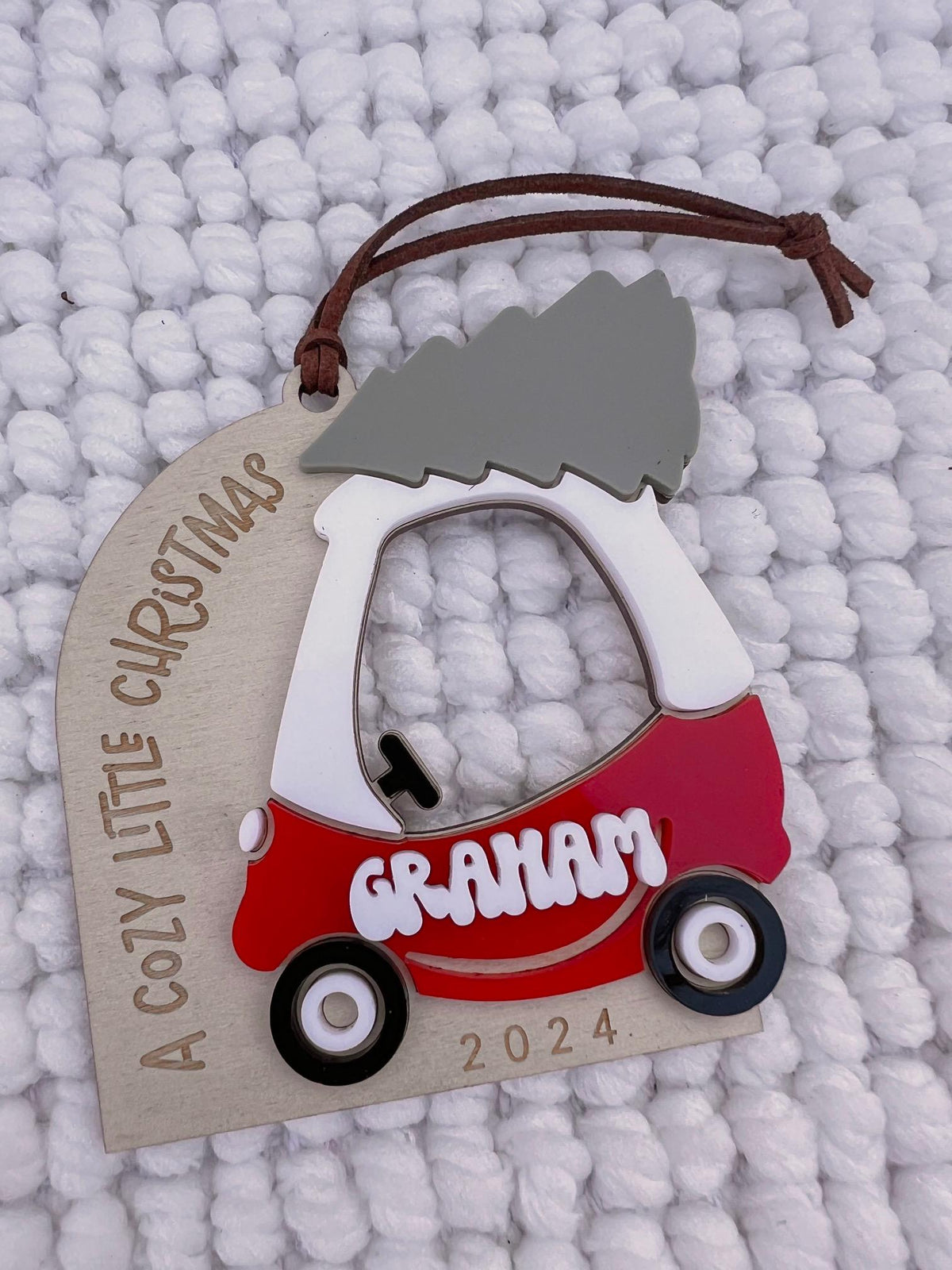 Personalized Cozy Coupe Ornament, Baby's First Christmas Ornament - legacy product image 3