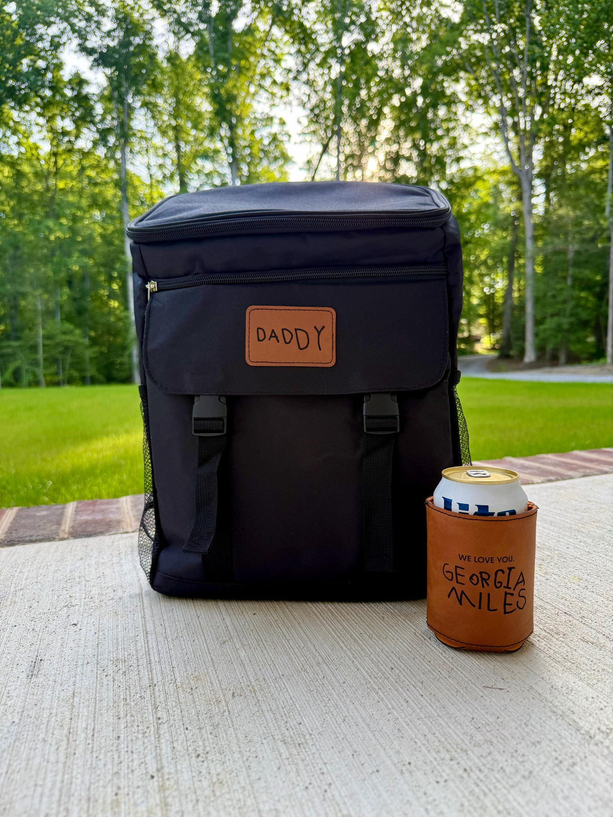 Personalized Backpack Cooler for Dad – Custom Handwriting Patch, Father's Day Gift - legacy product image