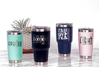 Personalized Faith YETI 30 oz / 20 oz tumbler with Magslider Lid / Laser Engraved Authentic YETI / Custom Name Cup for Christmas Gift - legacy product image 2
