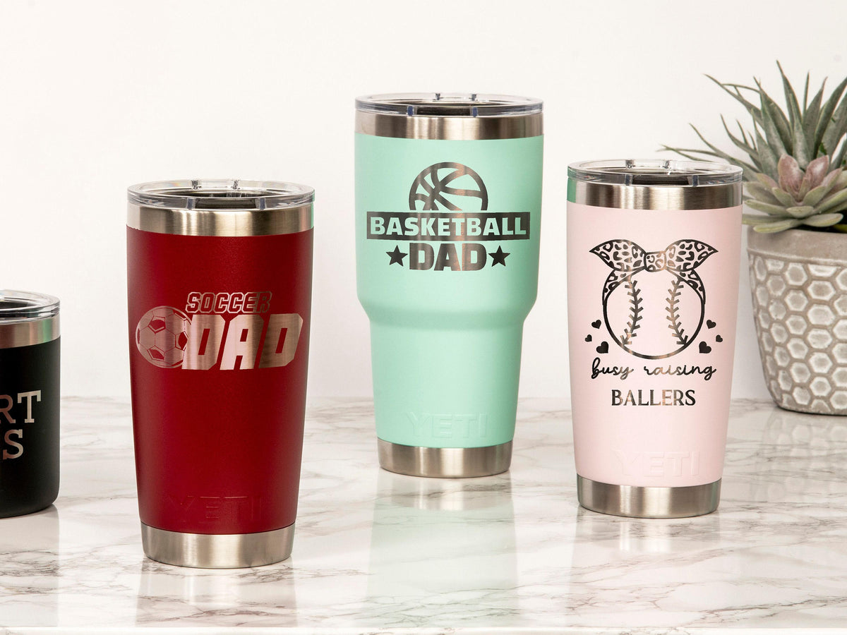 Sports Dad Personalized YETI tumbler / Laser Engraved YETI travel mug for Parents / Custom gift for Mom / Coach Christmas Gift - legacy product image