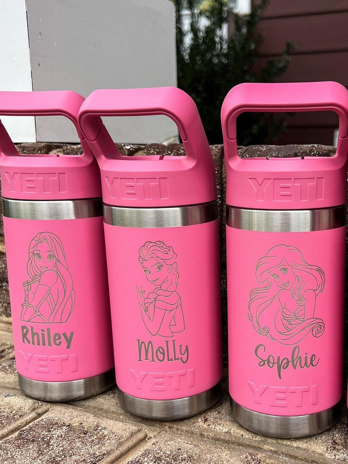 Personalized Disney Princess YETI Cup / Kids Vacation Straw Water Bottle / Girls Engraved Sports Camp bottle/ Christmas and Birthday Gift - legacy product image 2