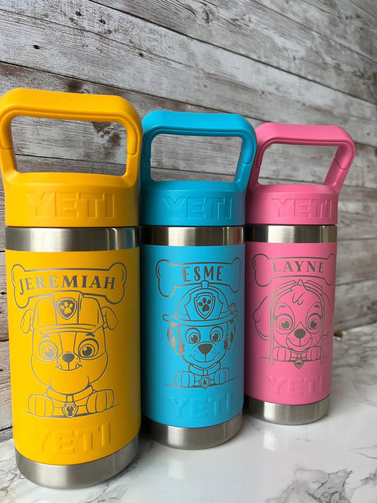 Personalized Paw Patrol YETI Jr. Water Bottle, Engraved Kids Gift - legacy product image