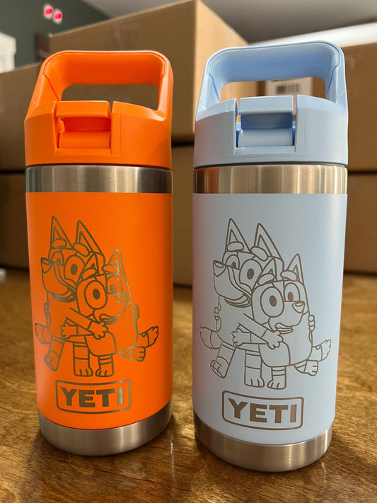 Personalized Bluey YETI Jr Water Bottle, Engraved Kids Gift - legacy product image 2