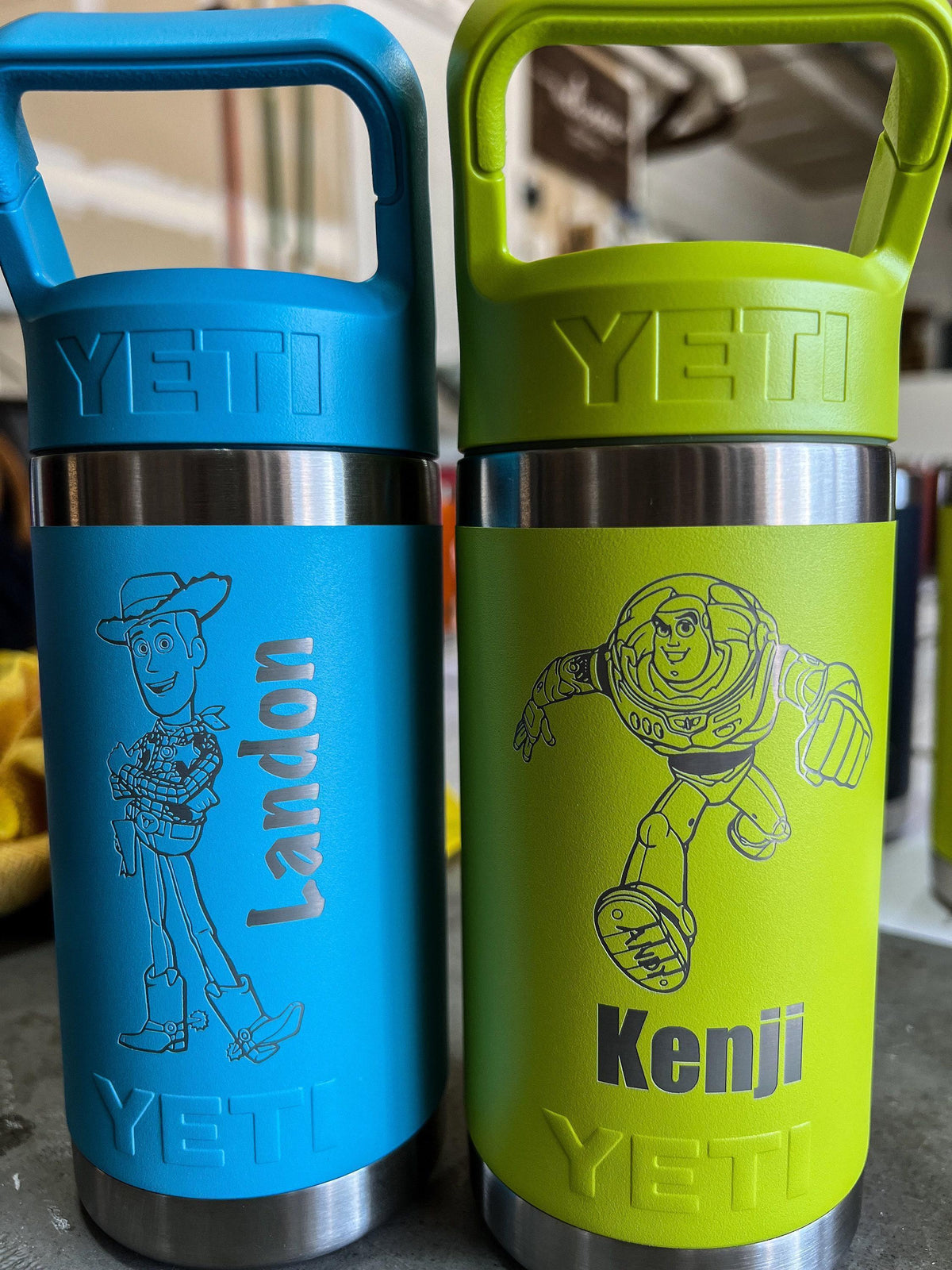 Personalized Toy Story YETI Kids Water Bottle, Engraved Buzz Lightyear & Woody Cup - legacy product image 9