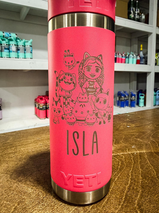Personalized Gabby's Dollhouse YETI Jr. Water Bottle • Engraved Kids Tumbler - legacy product image